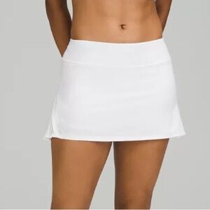 Lululemon White Play Off the Pleats Skirt